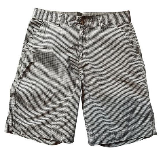 Martin Gordon 100% Cotton Green/Tan Plaid Short.  Waist 32 - Picture 1 of 5